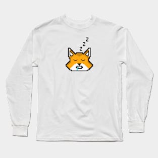 SLEEPING FOX PIXEL ART by ARTAISM Long Sleeve T-Shirt